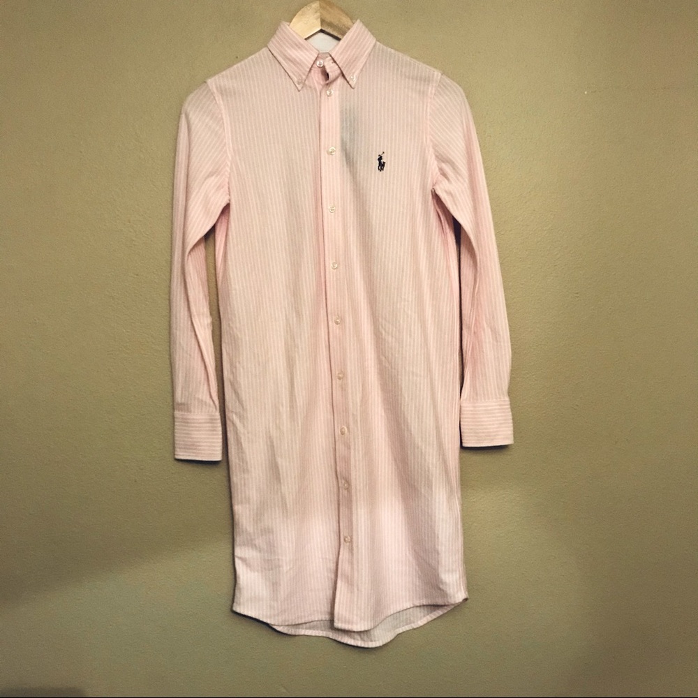 NWT Ralph Lauren Striped Knit Oxford Shirt Dress
